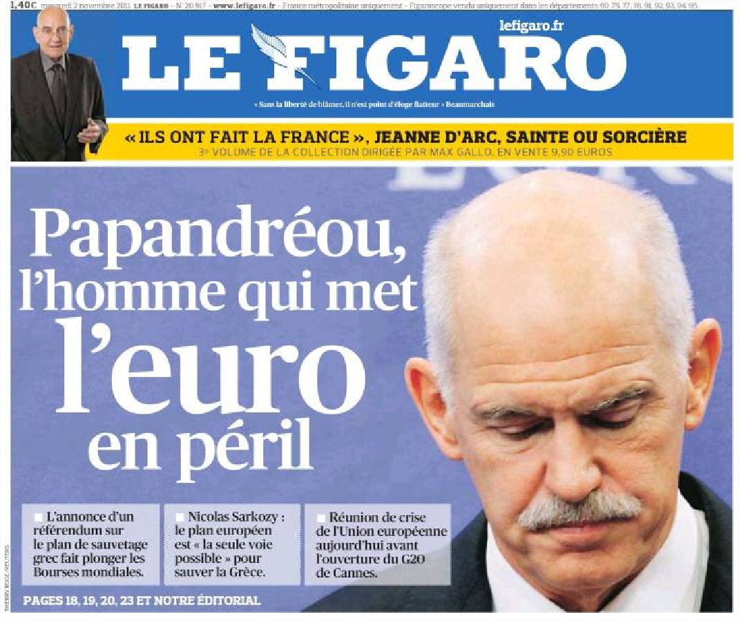 LE FIGARO Papandreou
