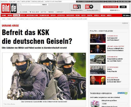 Le Bild du 29 avril : « Le KSK va-t-il libérer les otages ? »