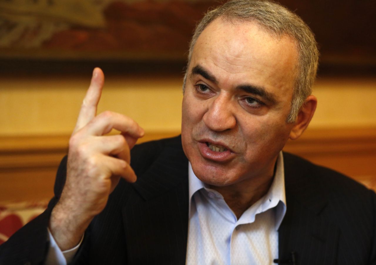 Paris (VIe), hier. Selon Garry Kasparov, « si les Etats-Unis étaient intervenus dès qu’Assad a utilisé des armes chimiques contre son peuple, on n’en serait pas là aujourd’hui ». (LP/Olivier Corsan.)