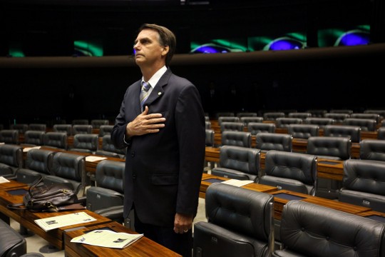 Jair Bolsonaro, un politicien brésilien de droite pro-destitution qui devrait être candidat à la présidence. Photo: Fernando Bizerra/EPA/Newscom