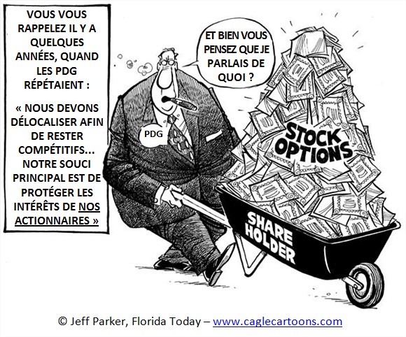 Dessin salaires PDG USA Cartoon rémunération patrons