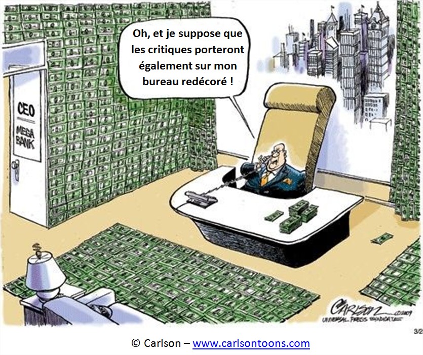 Dessin salaires PDG USA Cartoon
