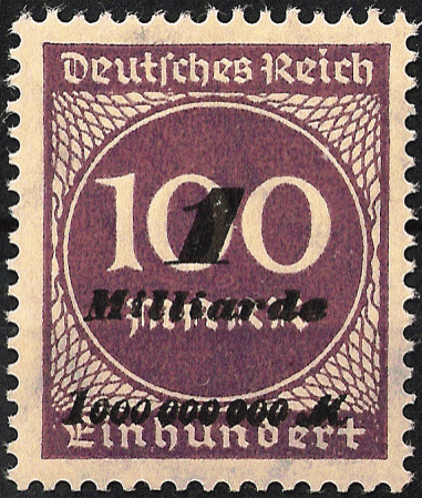 Timbre allemand allemagne 1923 inflation