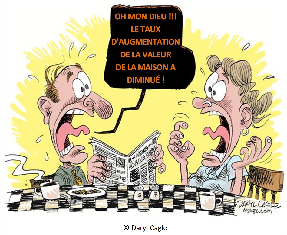 Dessin Humour Cartoon Crise immobilière Prix logements usa