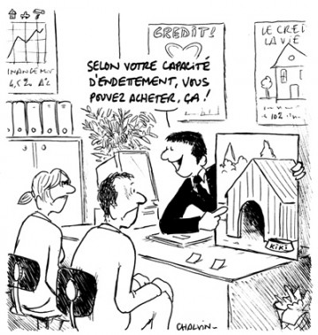 Dessin Humour Cartoon Crise immobilière Prix logements