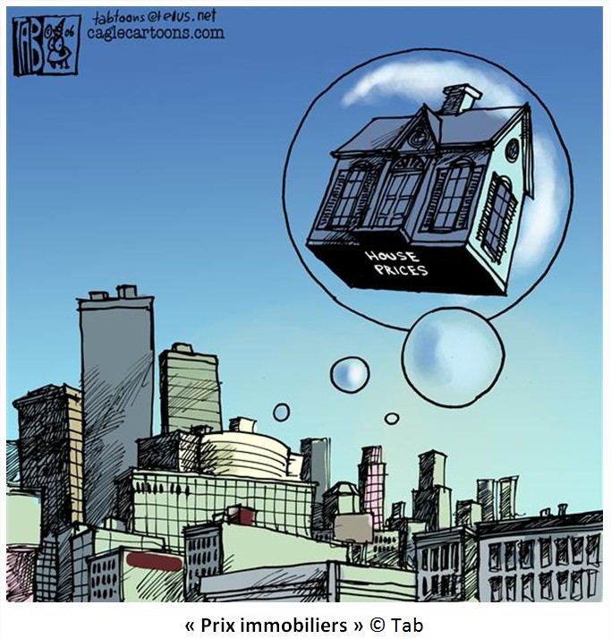Dessin Humour Cartoon Crise immobilière Prix logements