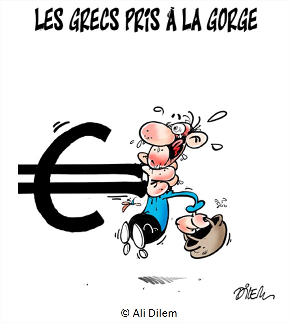 Cartoon Dessin Crise Grèce