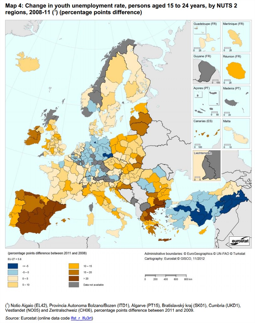 Pertes d'emplois en Europe