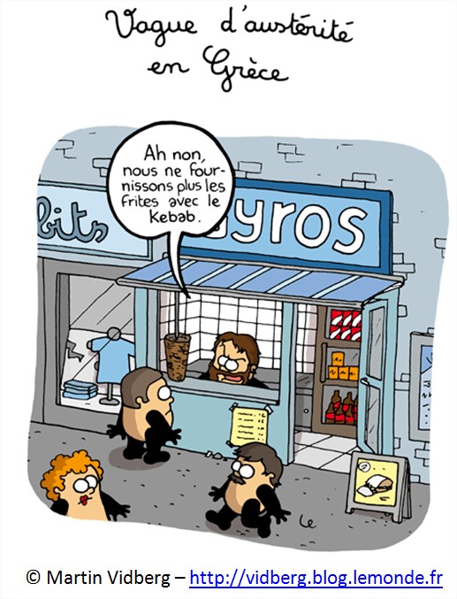 dessin cartoon humour dette Budget grec Grèce