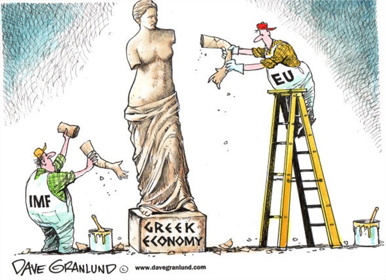 dessin cartoon austerite humour dette Budget grec Grèce