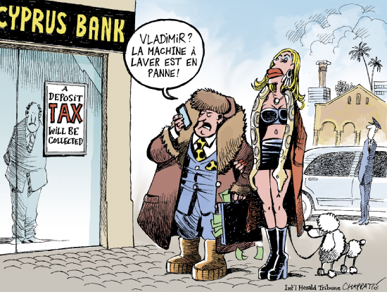dessin humour Chypre crise dette