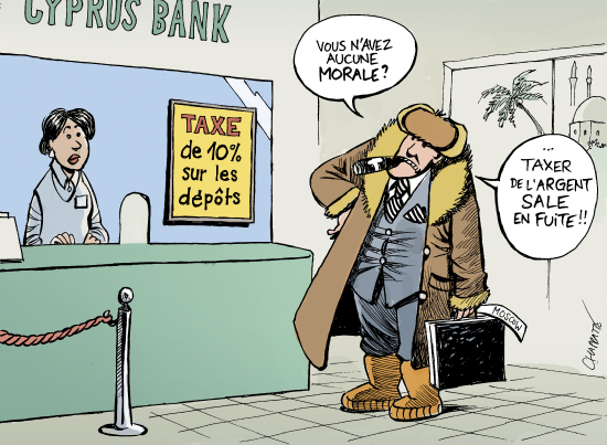 dessin humour Chypre crise dette