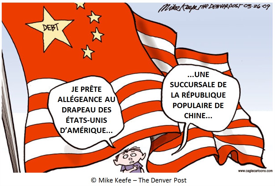 Dessin Cartoon dette américaine Chine