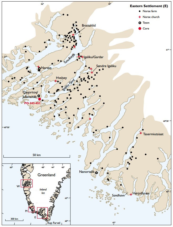 Groenland vikings établissements colons
