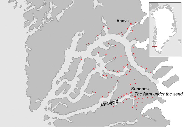 Groenland vikings établissements colons