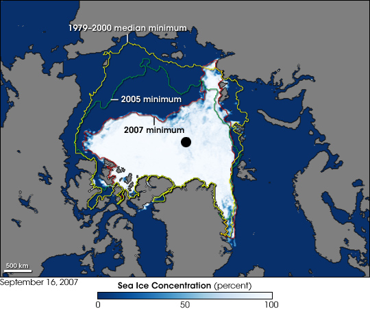Minimum glace arctique