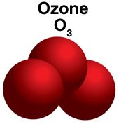 Molécule d'ozone O3