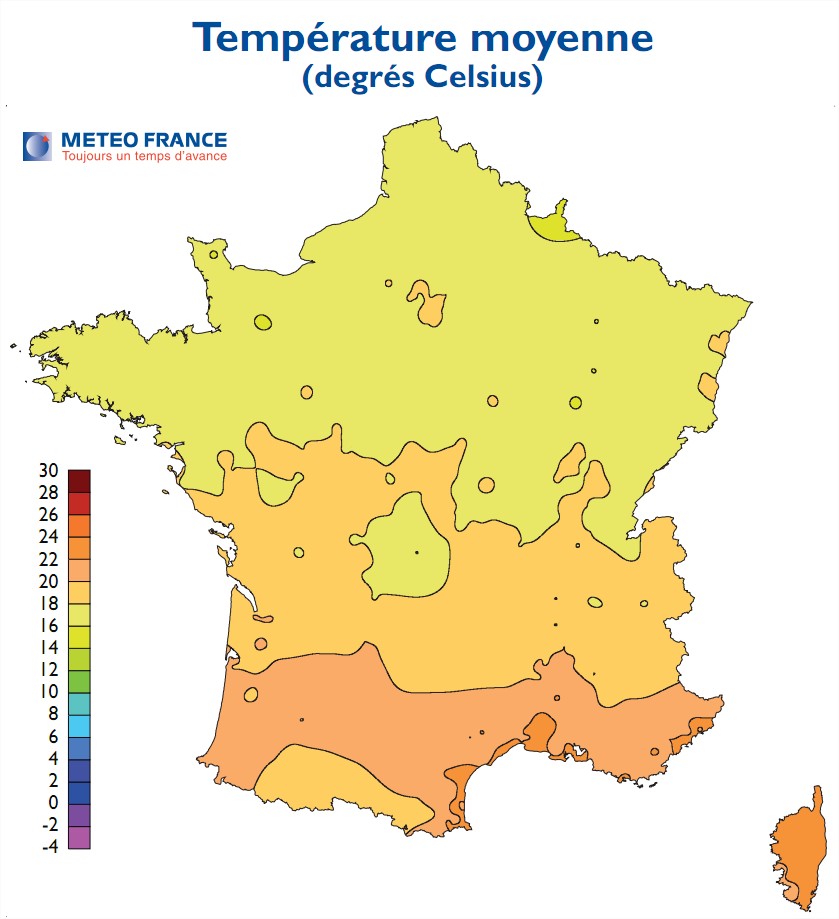 Climat Températures France