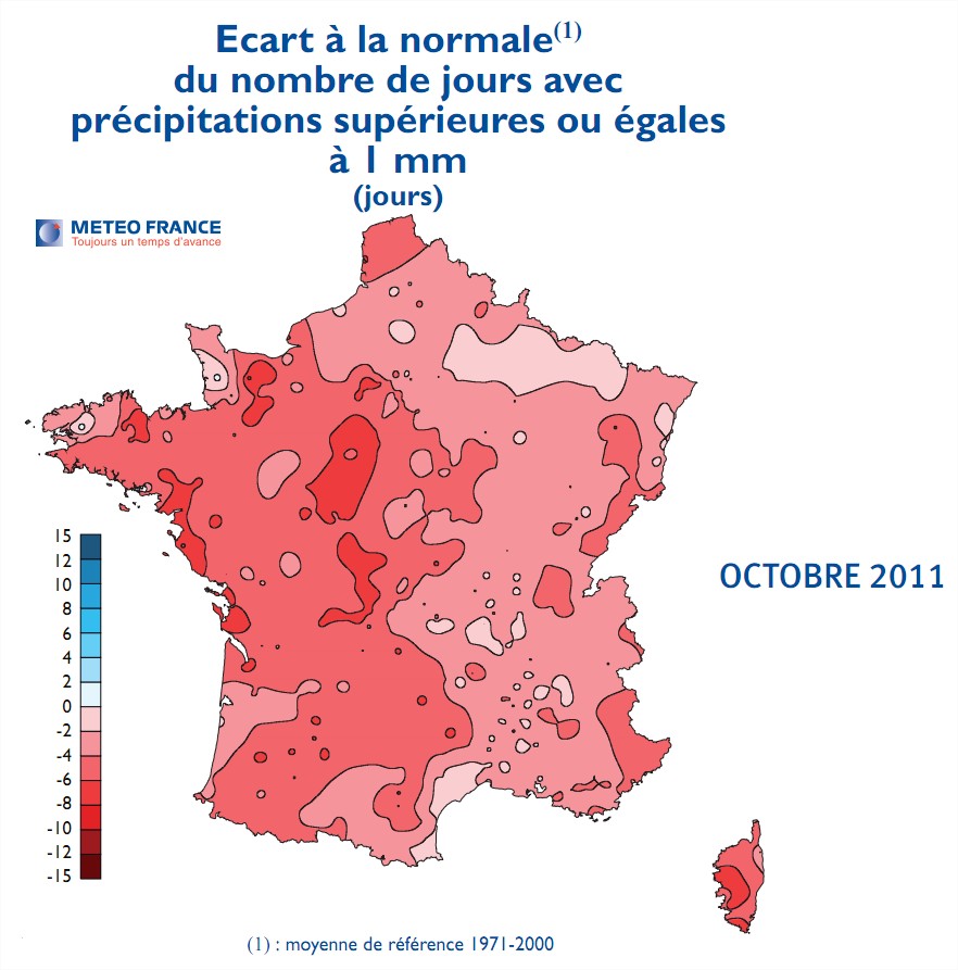 Climat Précipitations France