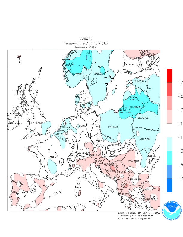 Climat Températures Europe