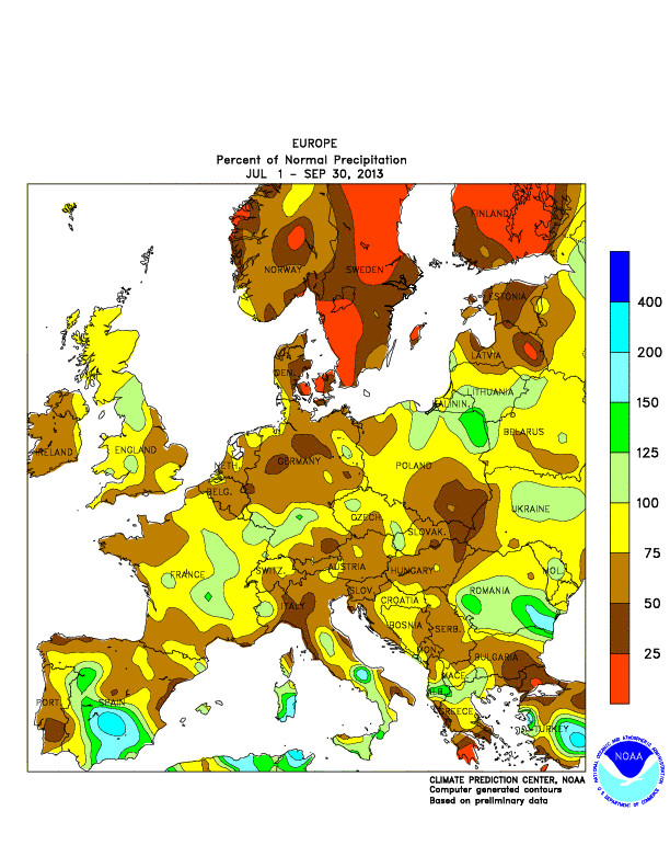 Climat Précipitations Europe