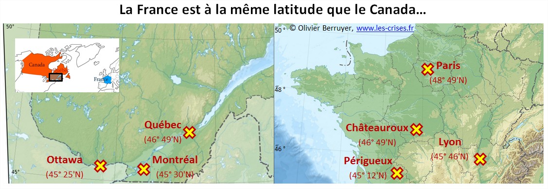 latitude france paris canada quebec