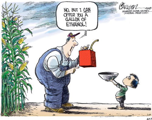 Dessin crise alimentaire ethanol