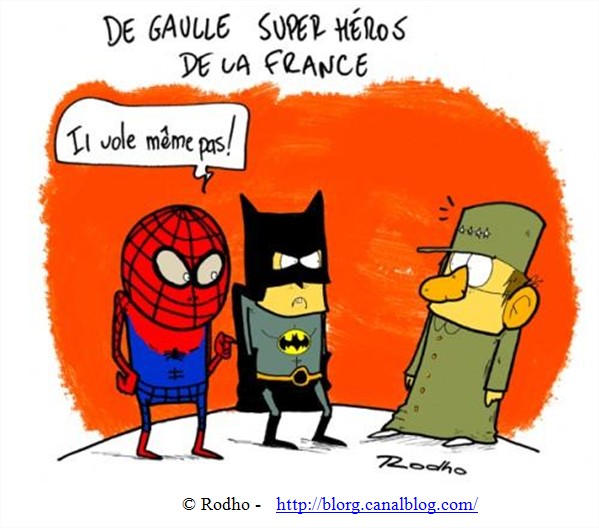 Dessin Humour De Gaulle Superhéros