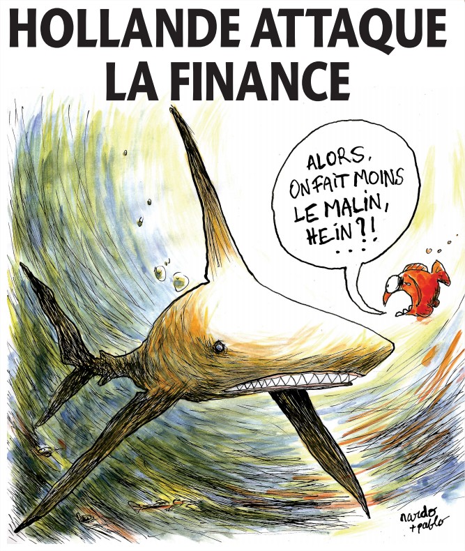 Dessin Humour Hollande Finance City