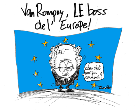 dessin humour cartoon europe herman van rompuy