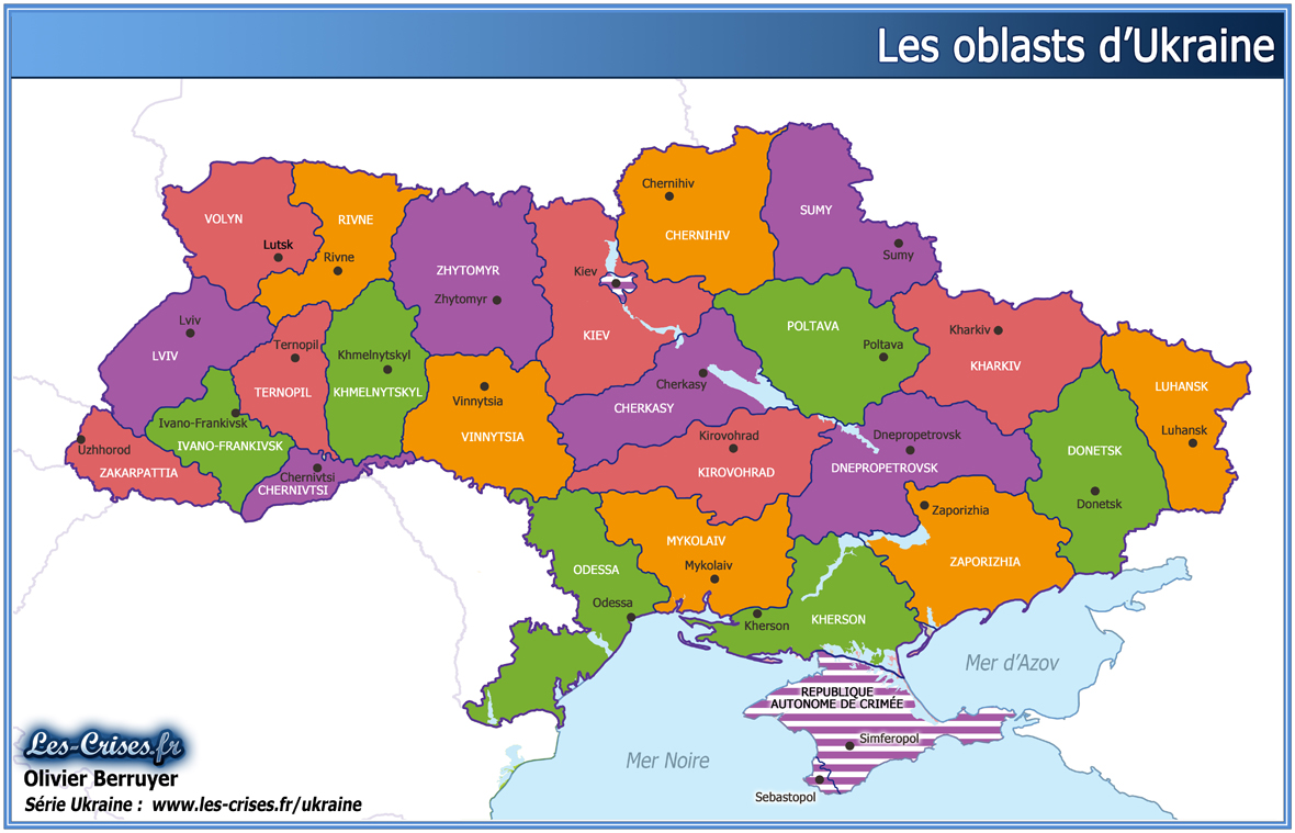 regions oblasts ukraine 
