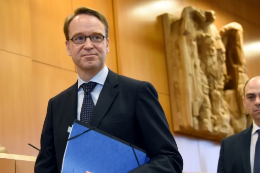 Le président de la Bundesbank allemande Jens Weidmann (ici le 16 février 2016 à Karlsruhe) très critique envers les mesures de la Banque centrale européenne (BCE) (AFP/Uli Deck)