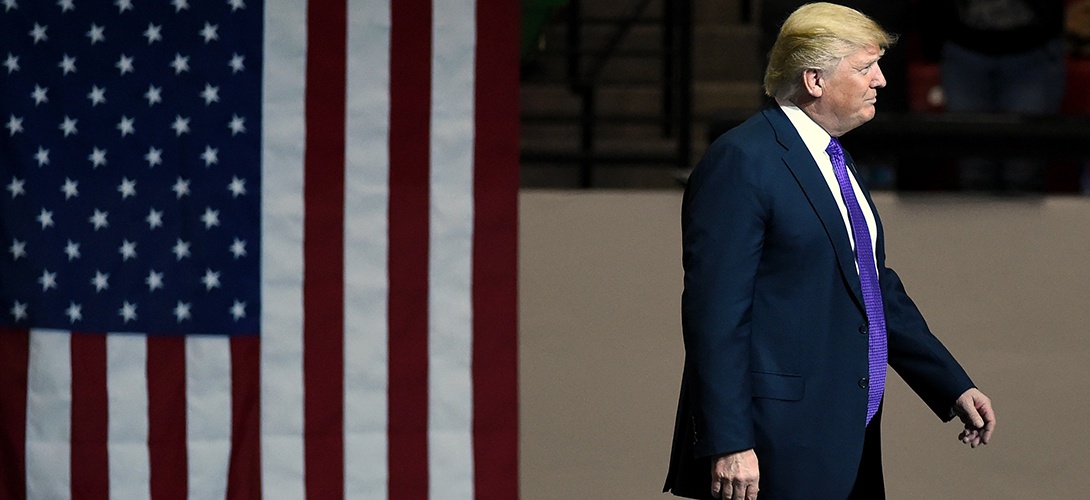 Donald Trump en meeting à Las Vegas, le 22 février 2016. Ethan Miller / GETTY IMAGES NORTH AMERICA / AFP.