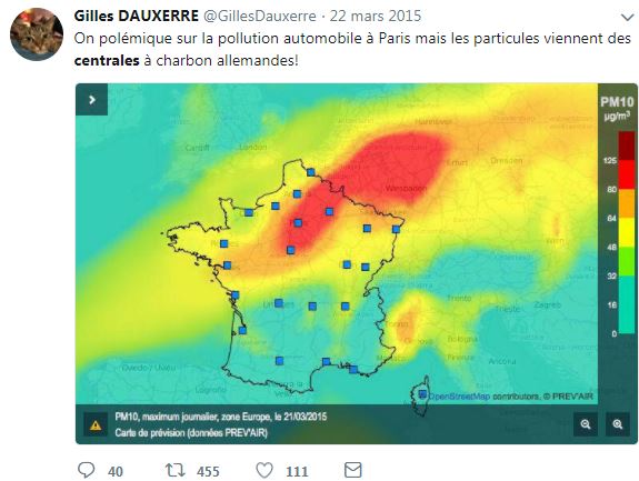 Le mythe de la pollution de l'air causée par les « centrales à charbon  allemandes » ; le vrai ennemi c'est la voiture !