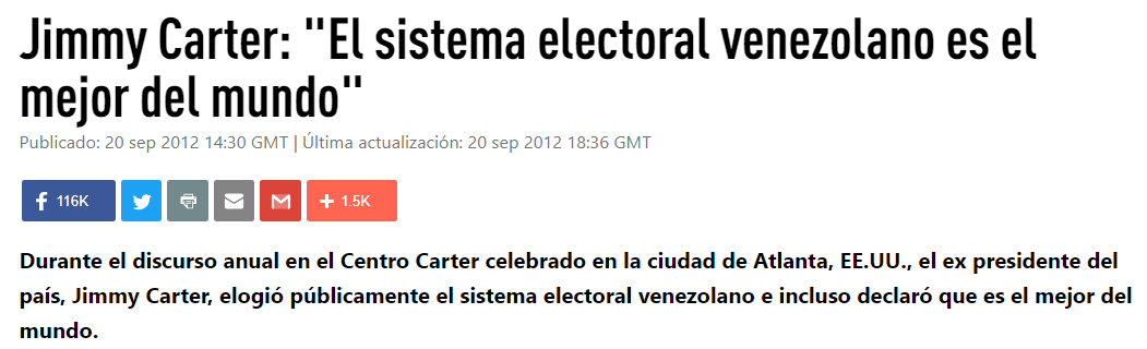 Venezuela: coup de projecteur sur les zones d´ombre médiatiques - Page 3 Carter